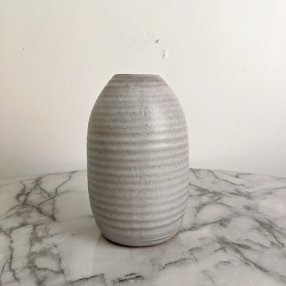 Other - Modern Grey Stoneware Bud Vase